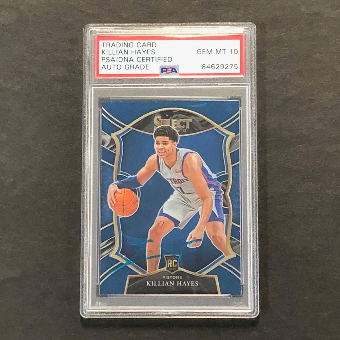 2021 Panini Select #67 Killian Hayes Autographed Card PSA/DNA Encapsulated (1 of 2)