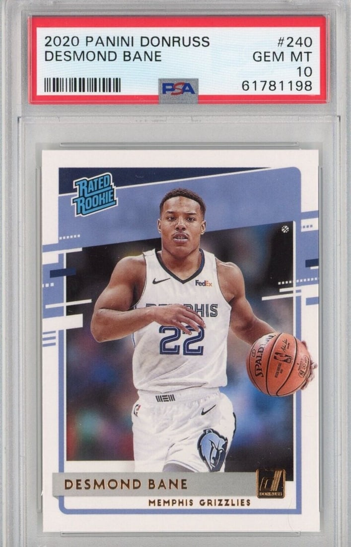 2020-21 Panini Donruss Desmond Bane Rookie Card PSA 10 (1 of 2)