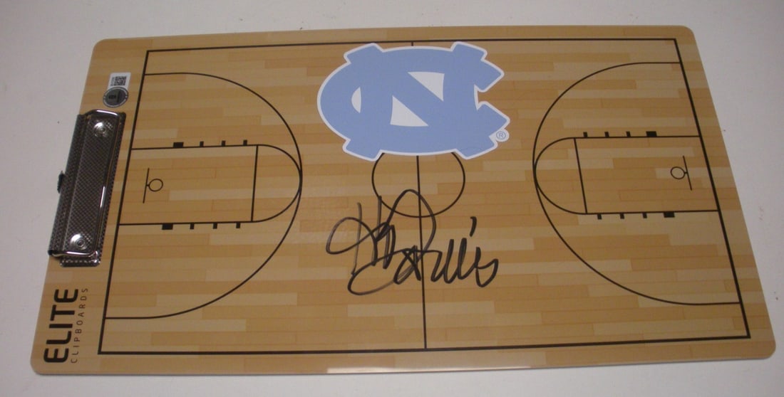 Signed North Carolina Tar Heels clipboard Hubert Davis Beckett COA (1 of 2)