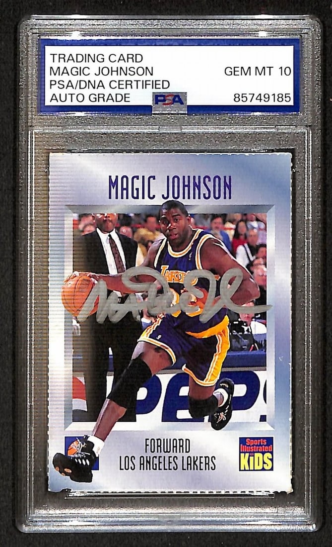 Signed Magic Johnson SI for Kids Card 473 Graded PSA DNA 10 (1 of 2)