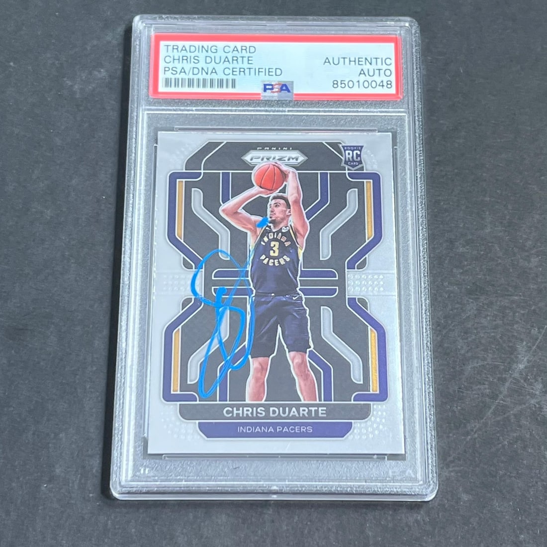 PSA slabbed Chris Duarte autograph 2021-22 Panini Prizm #315 Pacers card (1 of 2)