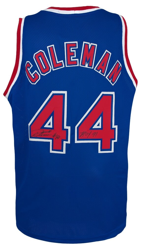 Derrick Coleman Signed Brooklyn Nets Jersey ROY 91 with COA (1 of 3)