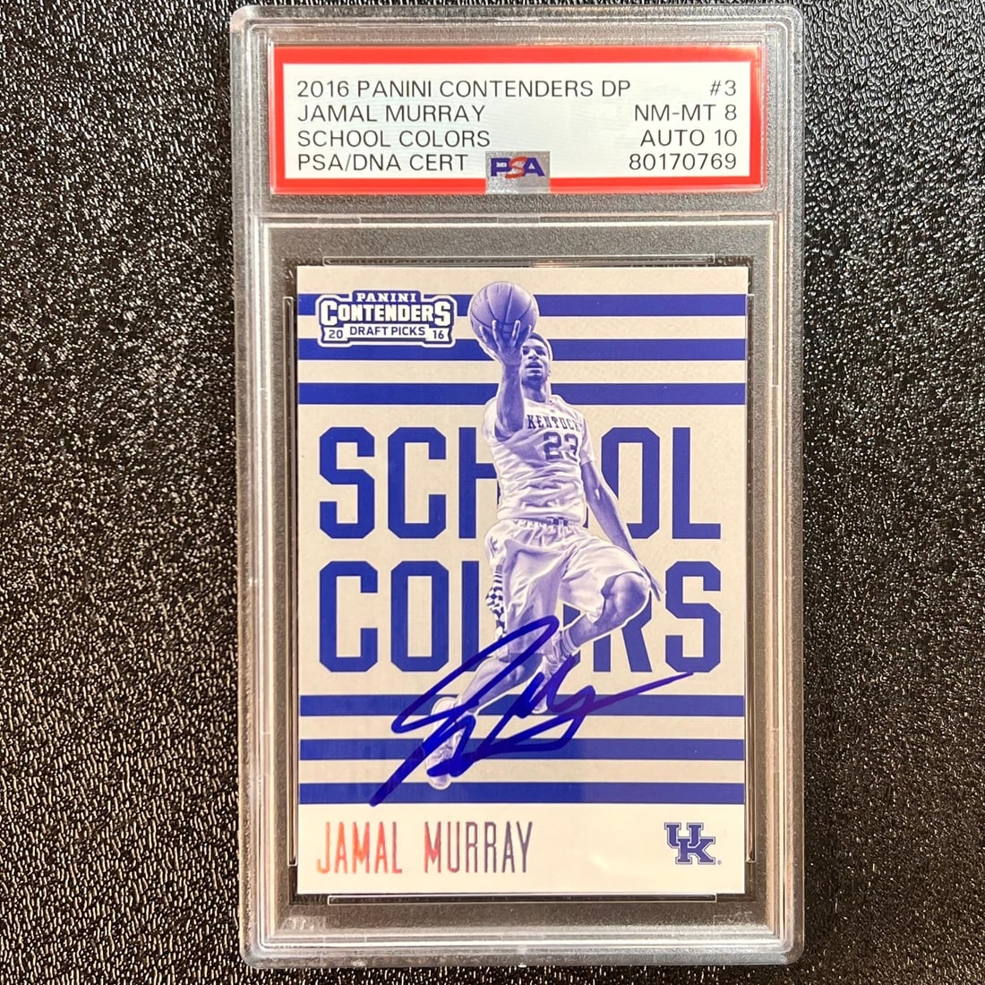 Jamal Murray PSA 8 School Colors Panini Contenders Draft Picks Card #3 (1 of 2)