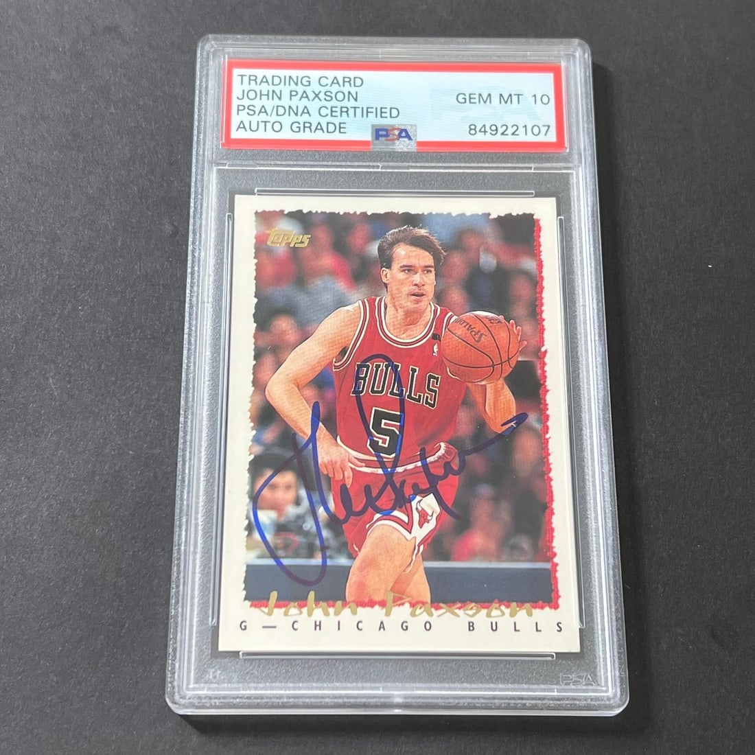 1994-95 Topps Basketball #158 John Paxson Signed Card PSA/DNA Auto (1 of 2)