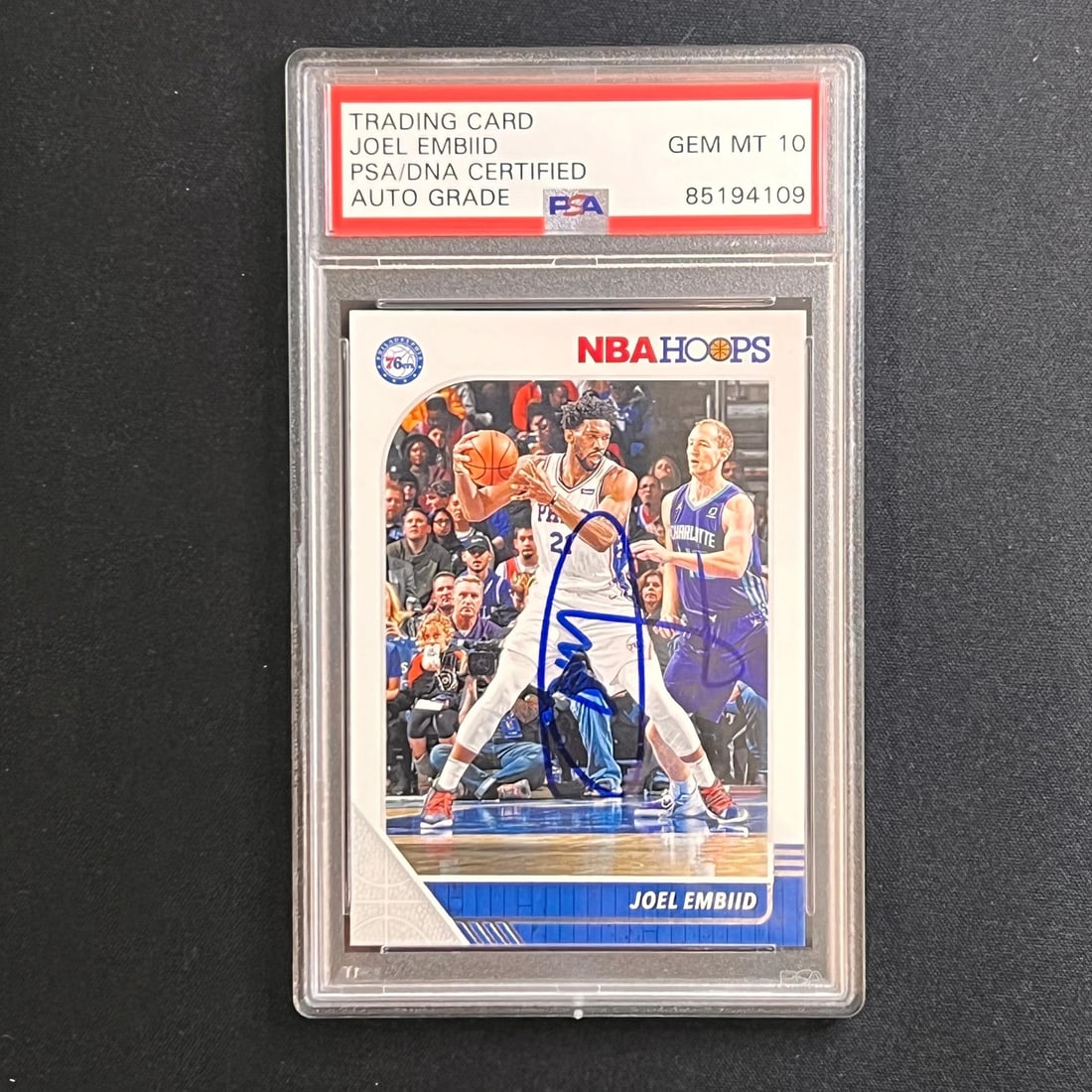 Joel Embiid autographed Panini Hoops 145 PSA DNA 2019-20 card (1 of 2)