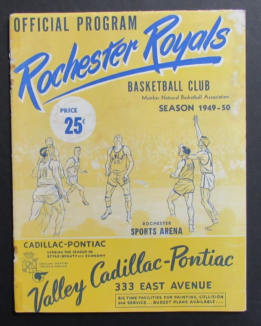 1949-50 Basketball Program Original Rochester Royals Philadelphia Warriors (1 of 5)