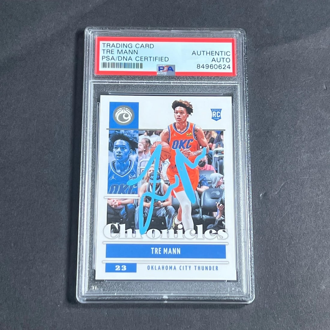 2021-22 Panini Chronicles #31 Tre Mann Signed Card PSA Authenticated Thunder (1 of 2)