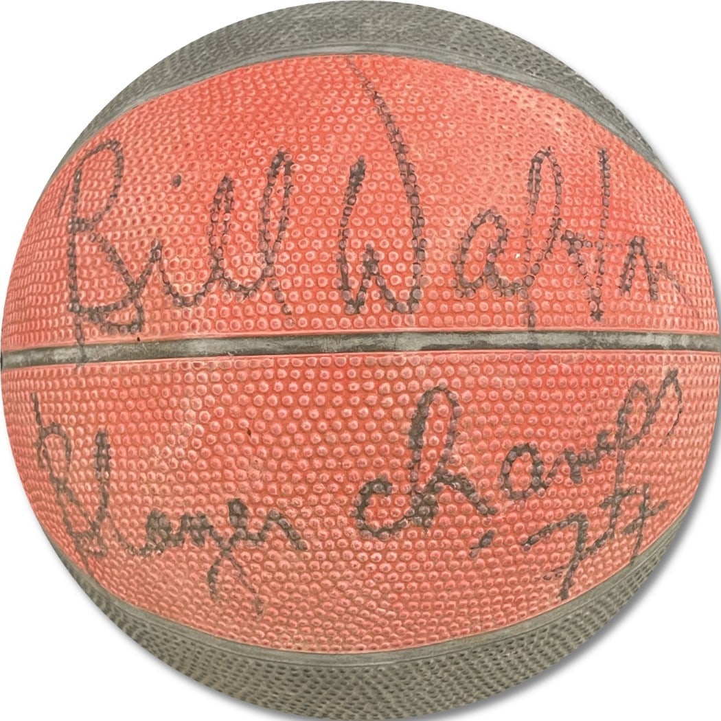 Bill Walton Signed Mini Basketball with 1977 Blazers Champions Inscription (1 of 3)