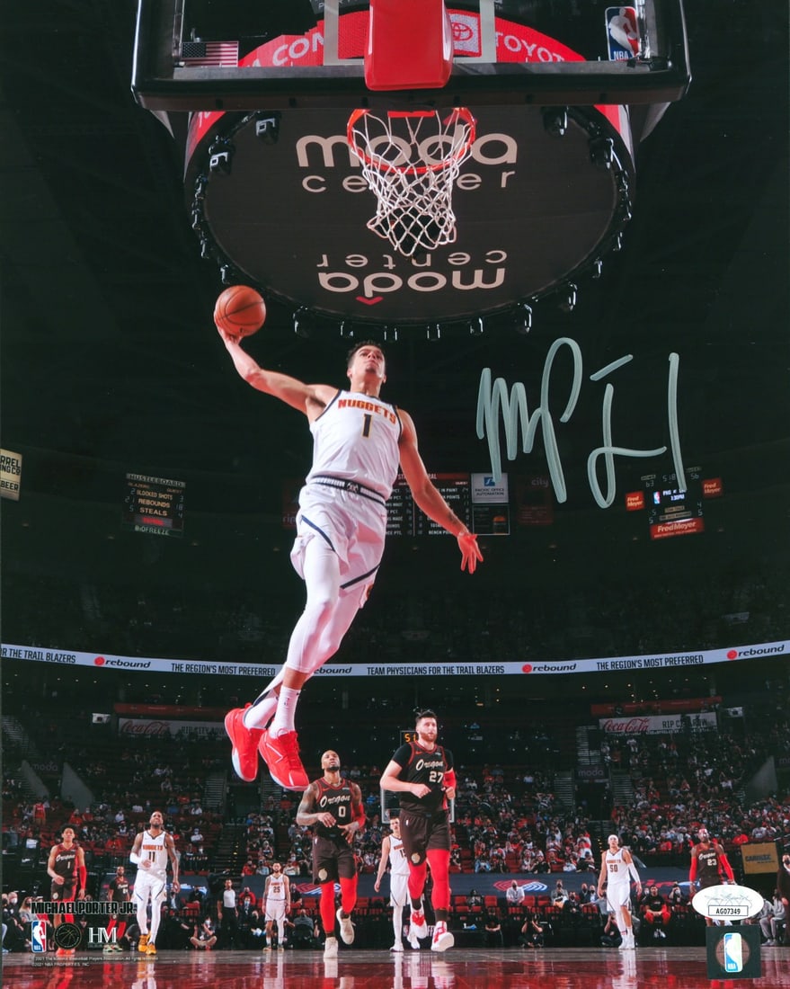 Michael Porter Jr. Autographed Denver Nuggets Vertical Dunk Photo JSA (1 of 1)