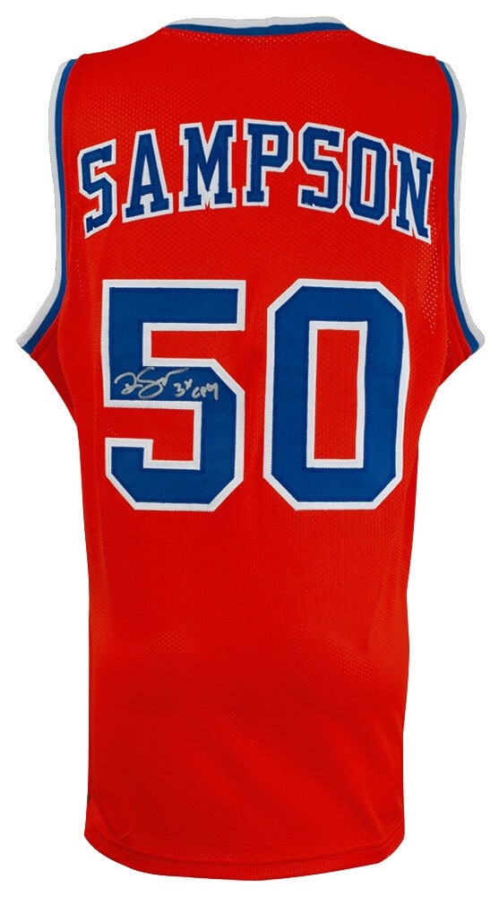 Ralph Sampson Autographed Orange Virginia Cavaliers College Jersey With 3x CPOY Inscription: Ralph Sampson Autographed Orange Virginia Cavaliers College Jersey With 3x CPOY Inscription This is a pre-owned orange throwback custom college basketball jersey, signed by Ralph Sampson with the insc