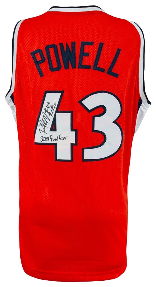 Roger Powell Jr autographed orange jersey with The Rev and 2005 Final Four inscriptions: Roger Powell Jr autographed orange jersey with The Rev and 2005 Final Four inscriptions This is an orange custom basketball jersey signed by Roger Powell Jr. The jersey features two inscriptions: 'The