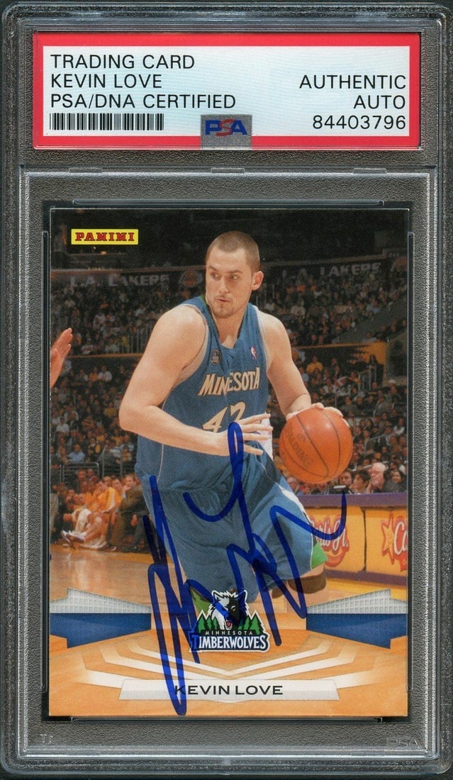 2009-10 Panini Basketball #214 Kevin Love Signed Card PSA/DNA Timberwolves: 2009-10 Panini Basketball #214 Kevin Love Signed Card PSA/DNA Timberwolves This is a 2009-10 Panini Basketball #214 card featuring a signature from Kevin Love, a prominent player for the Minnesota Tim