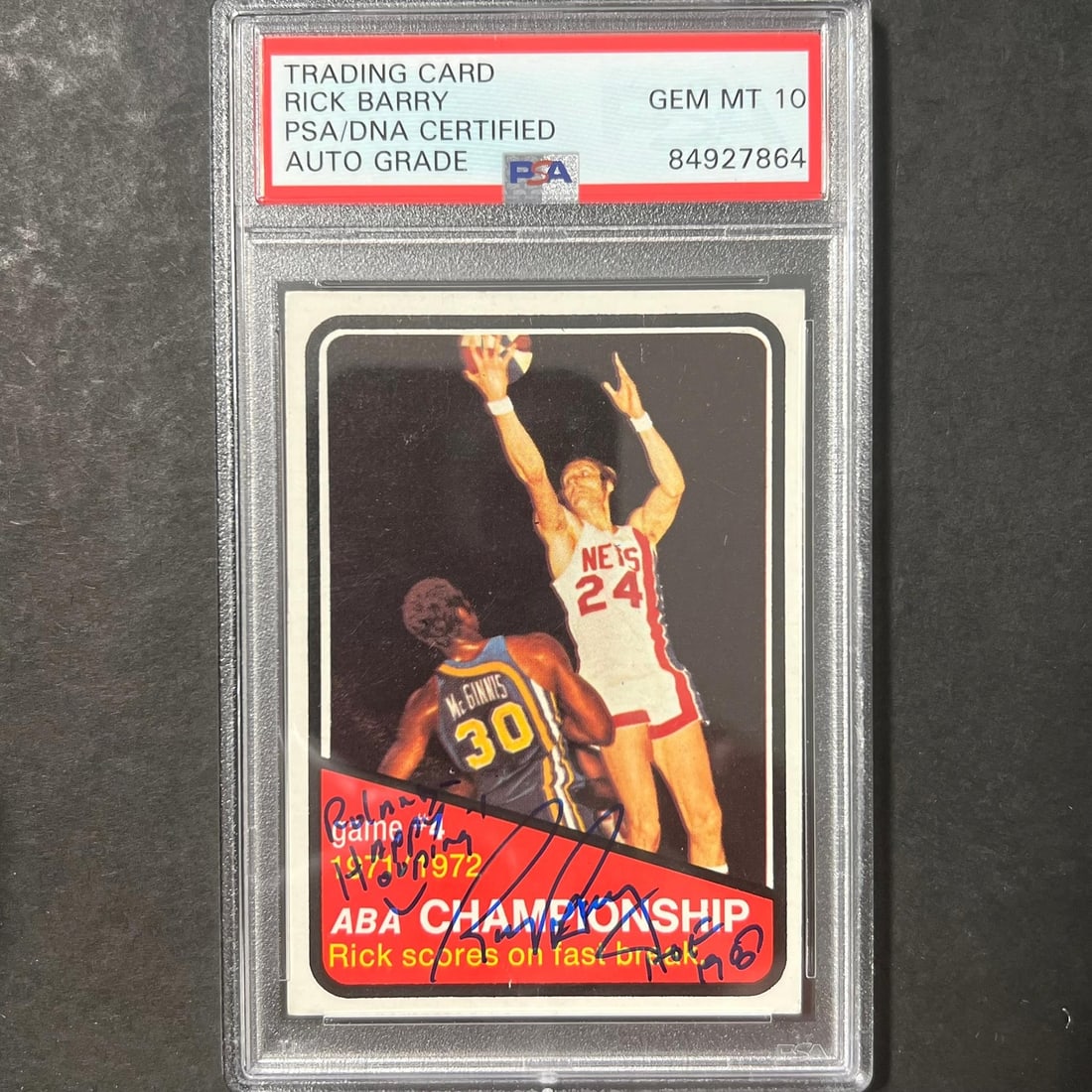 1972 Topps #244 Rick Barry Signed Card PSA/DNA Warriors (1 of 2)