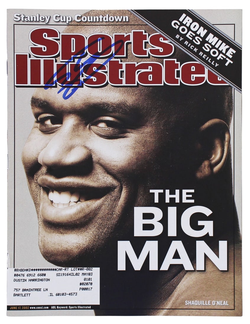 Shaquille O'Neal Signed Lakers June 2002 Sports Illustrated BAS Authenticated (1 of 6)