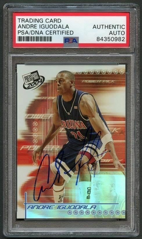 2004 Press Pass #38 Andre Iguodala Signed Card PSA Authenticated: 2004 Press Pass #38 Andre Iguodala Signed Card PSA Authenticated Own a piece of basketball history with this 2004 Press Pass #38 card signed by Andre Iguodala, a prominent player for the Philadelphia 