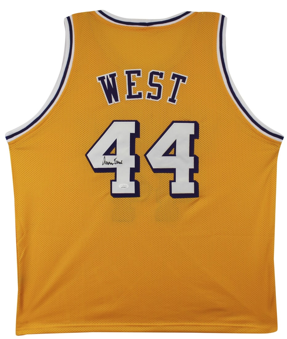 Jerry West Signed Yellow Pro Jersey JSA Authenticated Los Angeles Lakers: Jerry West Signed Yellow Pro Jersey JSA Authenticated Los Angeles Lakers Celebrate the legacy of Jerry West with this authentic signed yellow Pro Jersey from the Los Angeles Lakers. Personally signed 