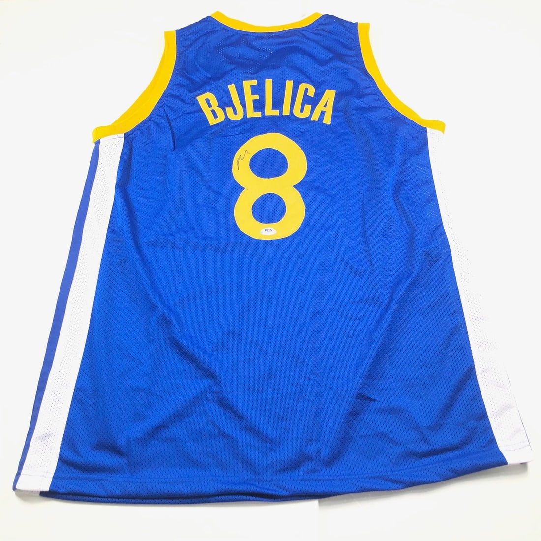Nemanja Bjelica Golden State Warriors Signed Jersey PSA/DNA Authentic: Nemanja Bjelica Golden State Warriors Signed Jersey PSA/DNA Authentic This is an original stitched basketball jersey autographed by Nemanja Bjelica, a player for the Golden State Warriors. The signatu