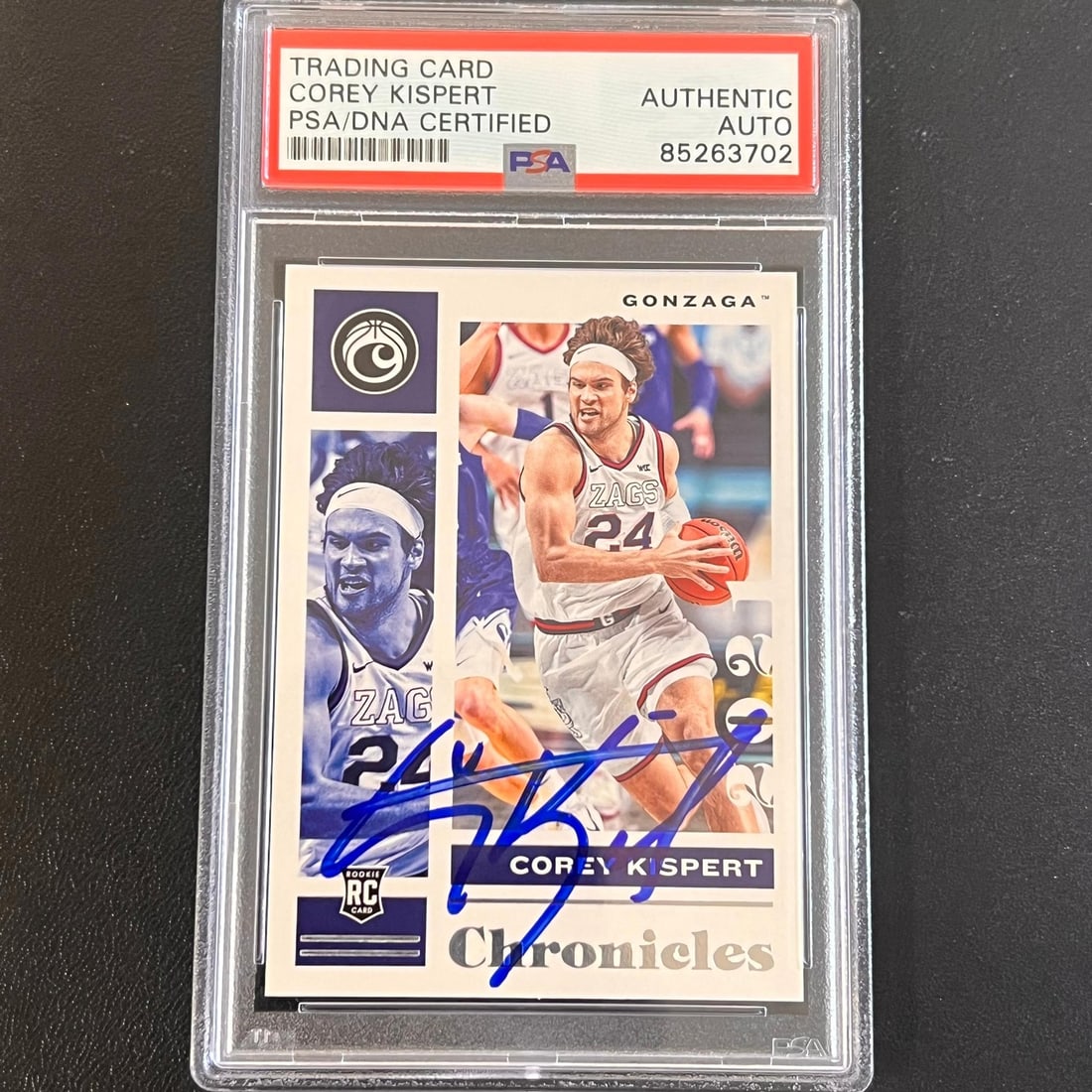 2021 Panini Chronicles Gala Draft Picks Corey Kispert Autographed Card PSA/DNA (1 of 2)