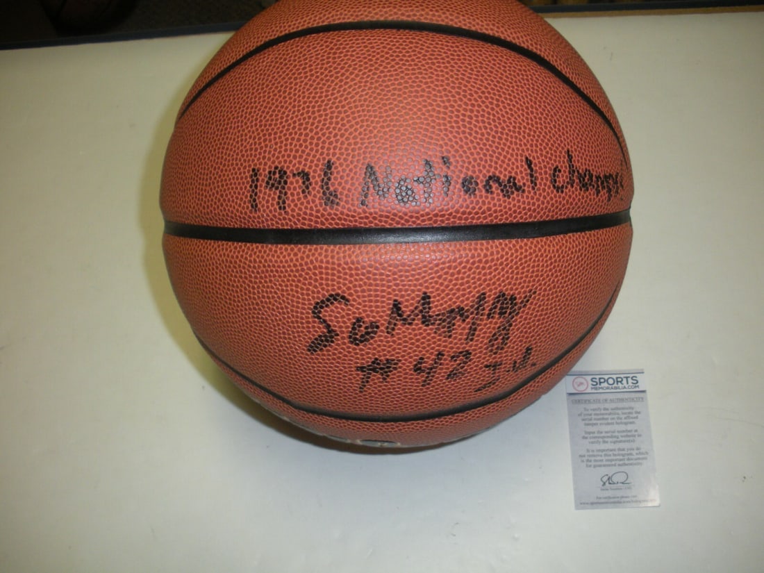 Signed Indiana Hoosiers 1976 National Champs Basketball with COA (1 of 1)