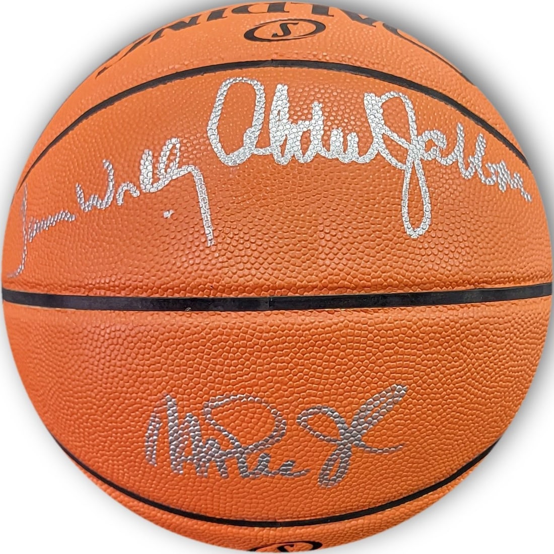 Fanatics Authentic Lakers autographed basketball by Abdul-Jabbar Johnson Worthy: Fanatics Authentic Lakers autographed basketball by Abdul-Jabbar Johnson Worthy This is an original Los Angeles Lakers basketball autographed by Kareem Abdul-Jabbar, Magic Johnson, and James Worthy. T