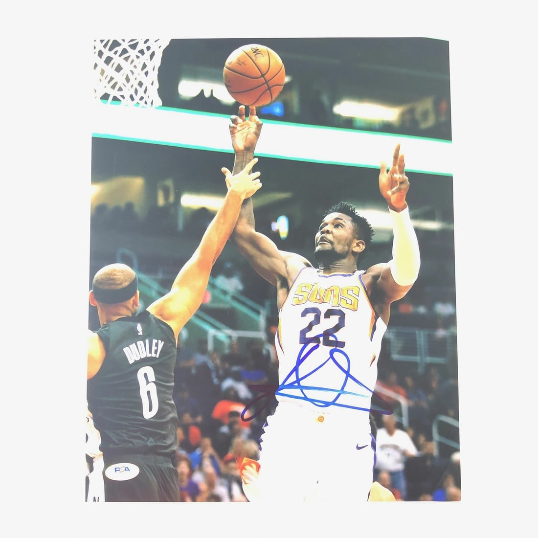 DeAndre Ayton Autographed 11x14 Photo PSA/DNA Phoenix Suns: DeAndre Ayton Autographed 11x14 Photo PSA/DNA Phoenix Suns This is an 11x14 professionally printed photograph featuring DeAndre Ayton of the Phoenix Suns, signed by the player himself. The autograph h