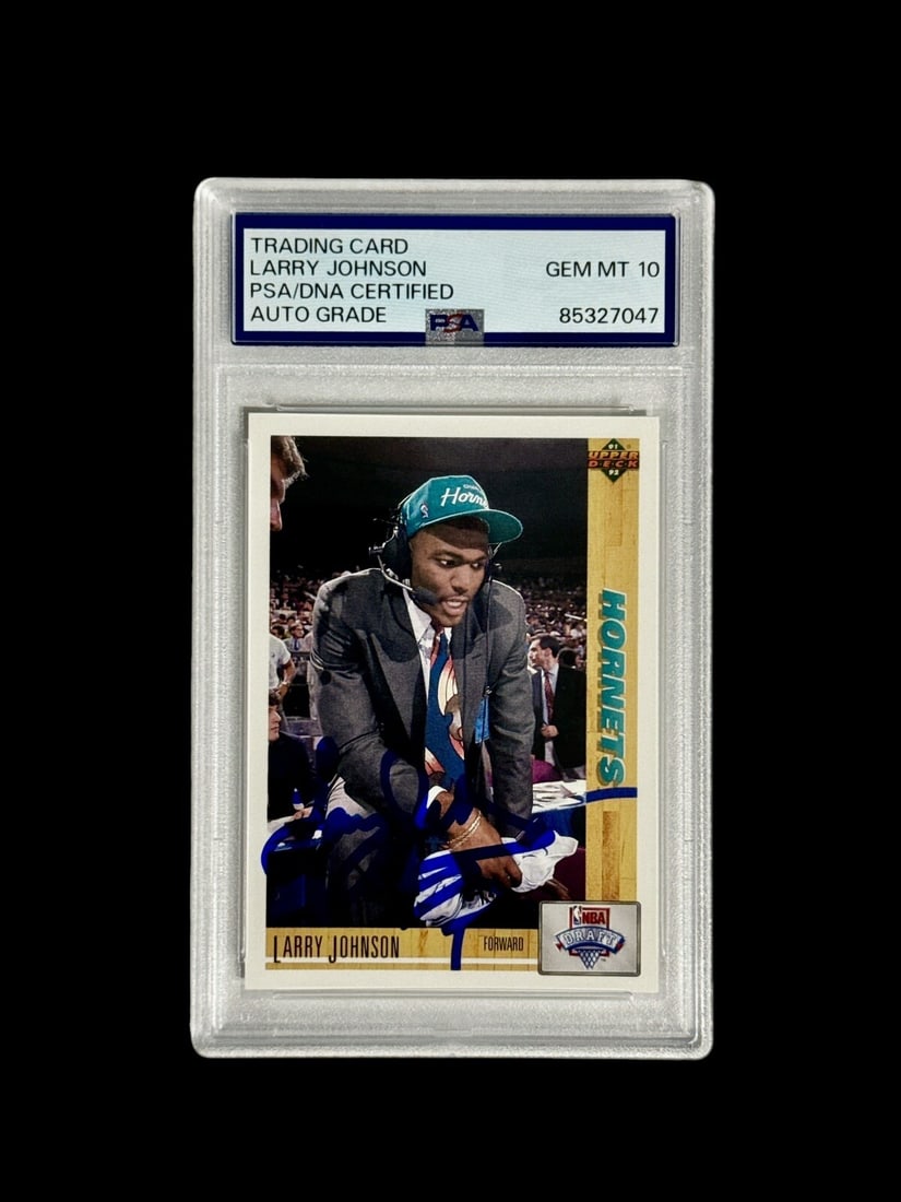 PSA Larry Johnson 1991-92 Upper Deck Hornets Rookie Card (1 of 1)