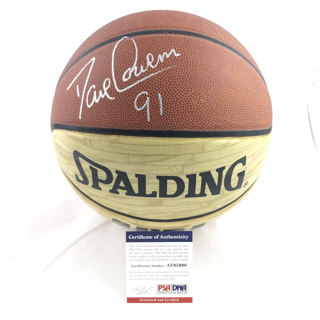 PSA DNA Dave Cowens autographed Hardwood Classics Spalding basketball (1 of 3)