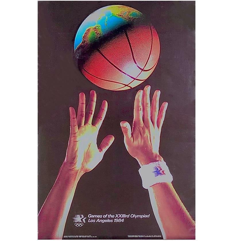 Basketball Poster Michael Jordan Debut 1984 LA Olympic Games 22x34 Original (1 of 4)
