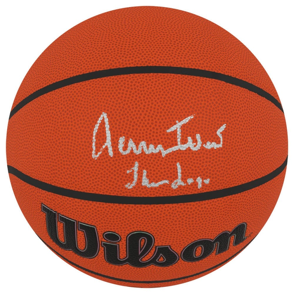 Jerry West Signed Wilson NBA Basketball with The Logo Inscription (1 of 1)