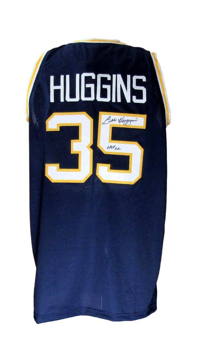 Bob Huggins Autographed Navy West Virginia Jersey HOF 22 JSA Certified (1 of 5)