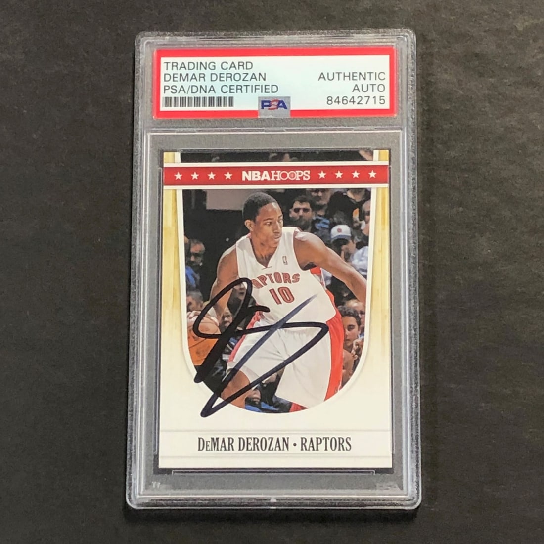 2011-12 Panini NBA Hoops #228 DeMar DeRozan Signed PSA Slabbed Card Raptors (1 of 2)