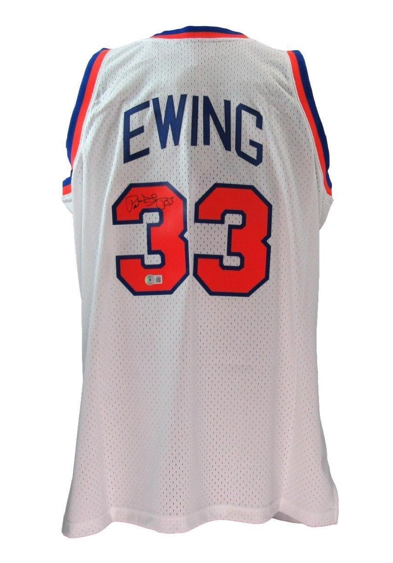 Patrick Ewing Signed Mitchell & Ness Knicks Jersey Beckett Authenticated: Patrick Ewing Signed Mitchell & Ness Knicks Jersey Beckett Authenticated Celebrate the legacy of basketball legend Patrick Ewing with this Hall of Fame autographed Mitchell & Ness jersey. This origina