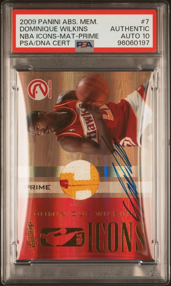 2008 Panini Absolute Dominique Wilkins Signed Card PSA/DNA Authenticated (1 of 2)