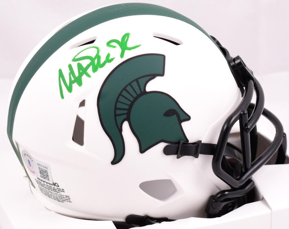 Michigan State Spartans mini helmet signed by Magic Johnson Beckett hologram (1 of 3)