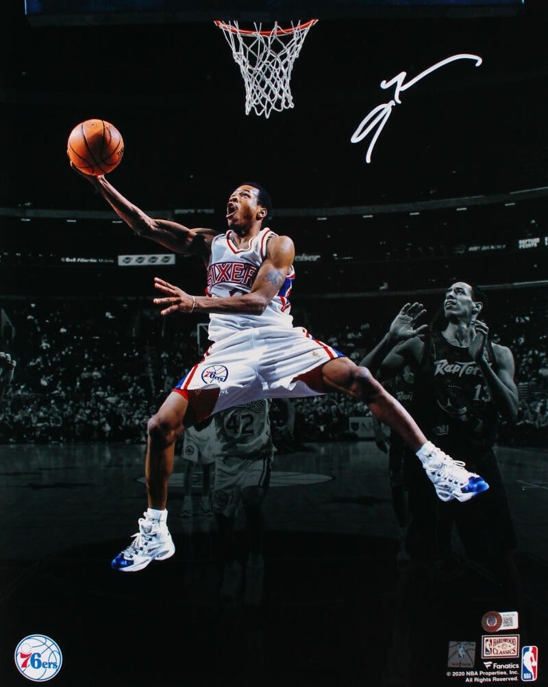 Allen Iverson autographed 16x20 Philadelphia 76ers spotlight photo BAS hologram (1 of 10)