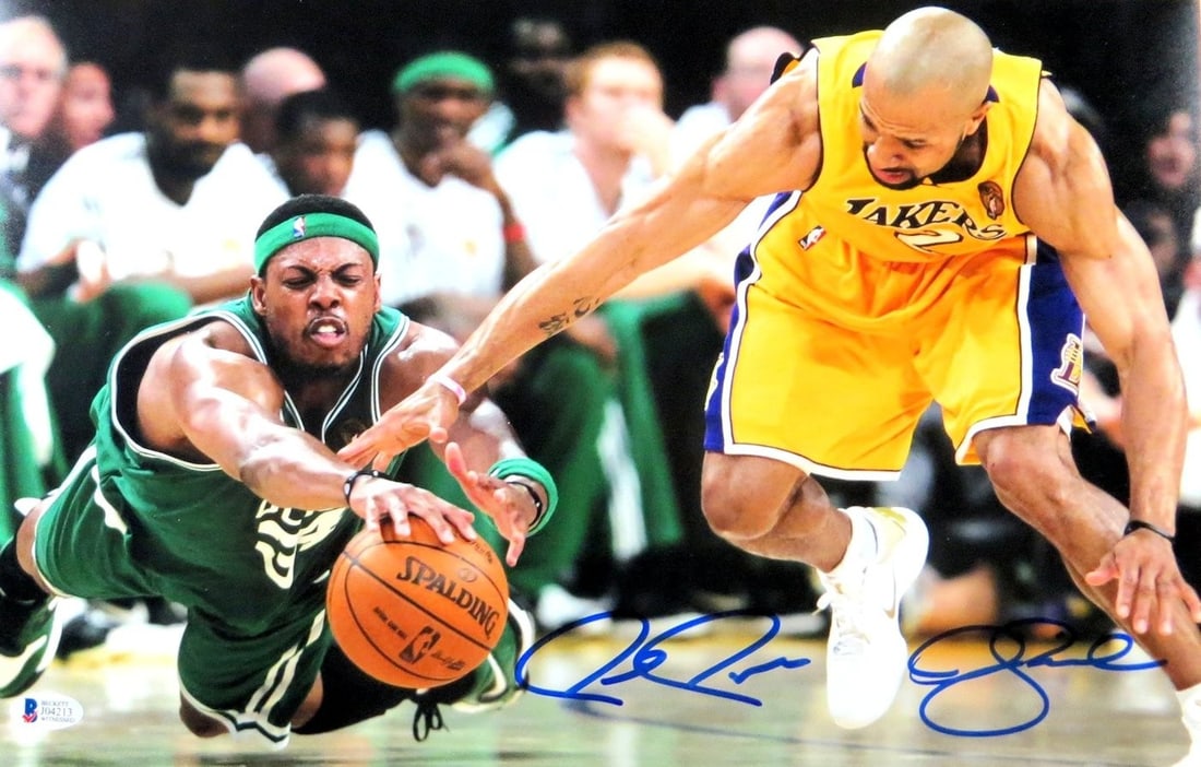 Paul Pierce Derek Fisher Autographed 11X17 Photo Beckett Authenticated (1 of 2)