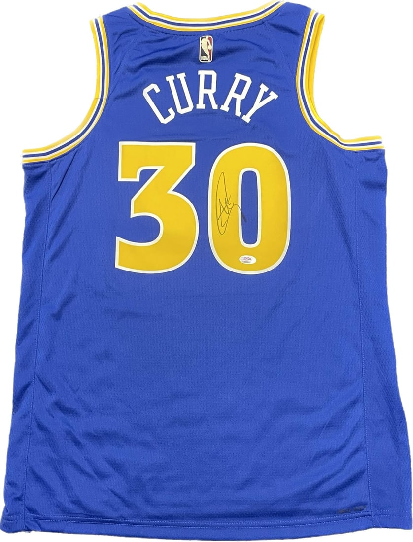 Stephen Curry Autographed Jersey PSA/DNA Golden State Warriors: Stephen Curry Autographed Jersey PSA/DNA Golden State Warriors This is an original autographed jersey by Stephen Curry, the star player of the Golden State Warriors. The jersey features Curry's signat