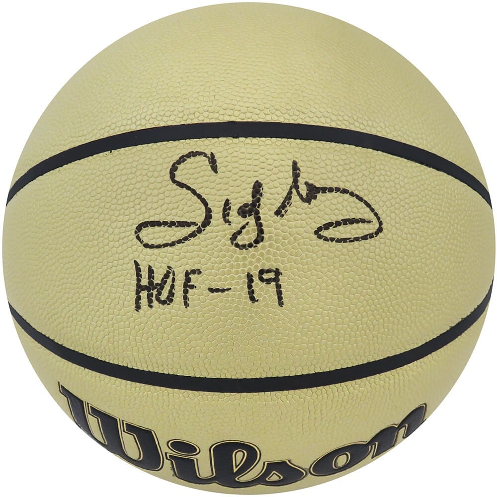 Sidney Moncrief Signed Wilson Gold NBA Basketball HOF 19 COA (1 of 1)