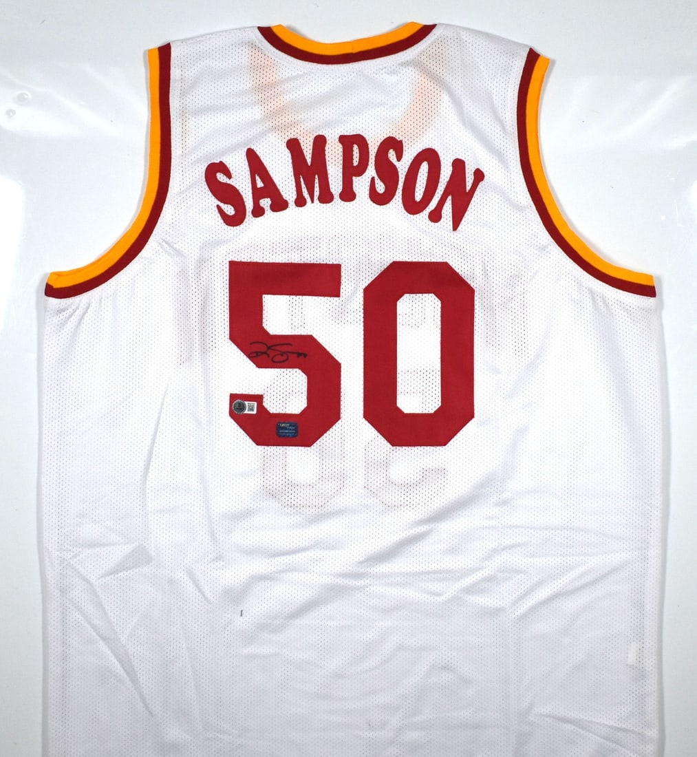 Ralph Sampson signed Houston Rockets white pro style jersey Beckett hologram (1 of 3)