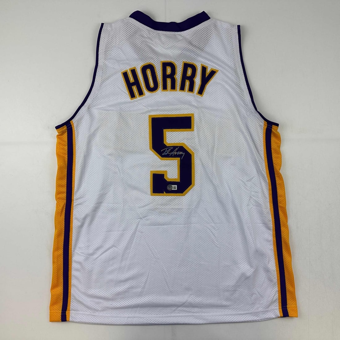 Robert Horry Autographed Los Angeles Lakers White Jersey Beckett COA (1 of 4)