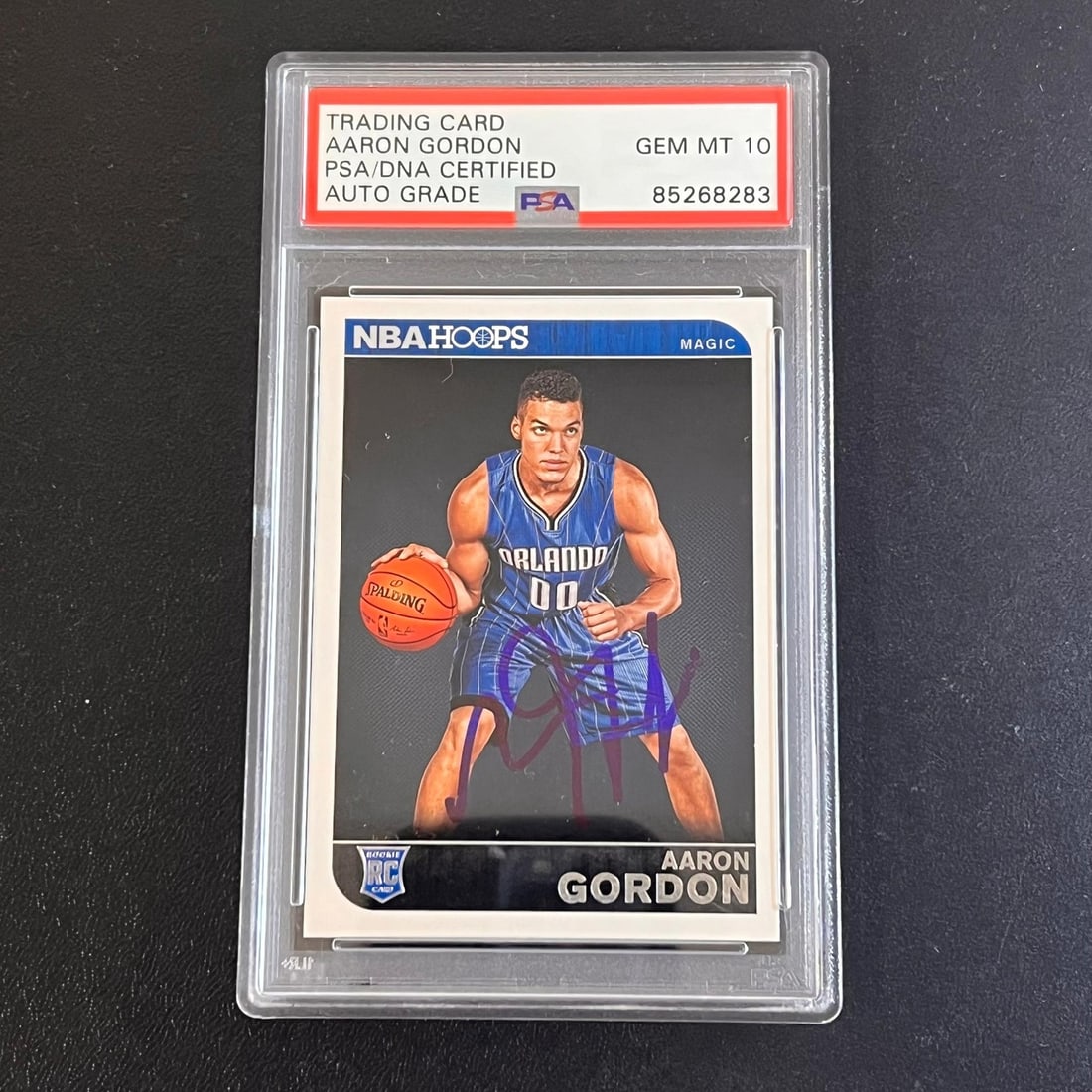 Aaron Gordon PSA 10 Autographed NBA Hoops 2014-15 RC Card (1 of 2)