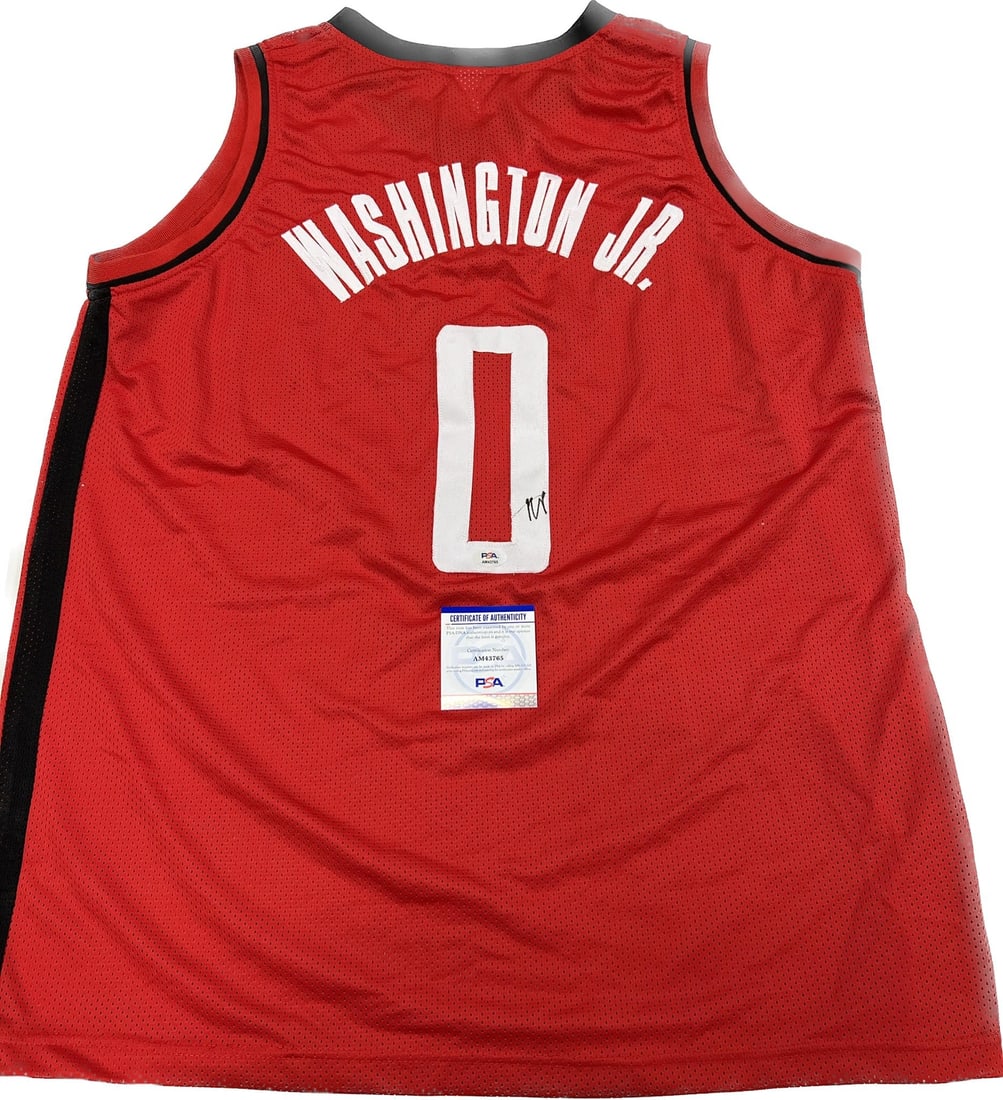 Tyty Washington Jr Houston Rockets Signed Jersey PSA/DNA: Tyty Washington Jr Houston Rockets Signed Jersey PSA/DNA This original stitched jersey is autographed by Tyty Washington Jr, a rising star of the Houston Rockets. The signature has been authenticated 