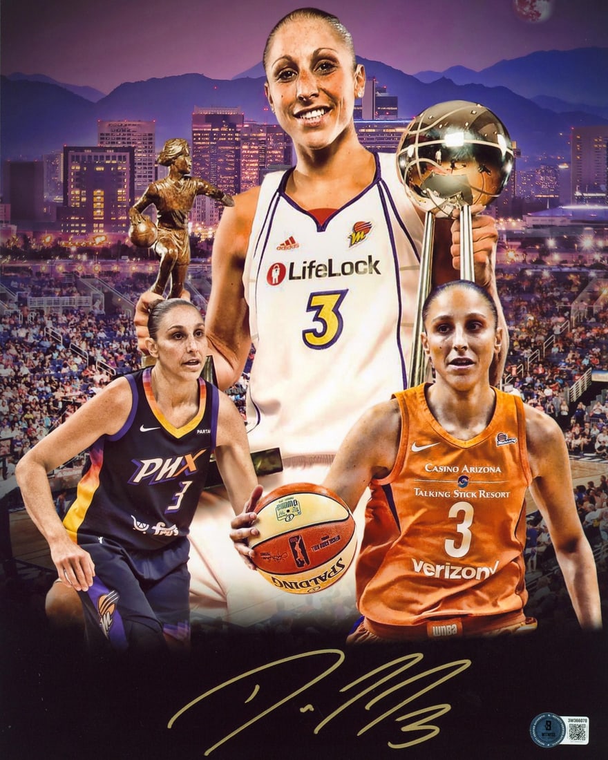 Diana Taurasi Signed 11x14 Photo Collage Phoenix Mercury BAS Witnessed (1 of 1)