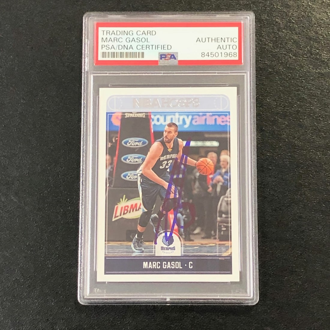 2017-18 NBA Hoops #49 Marc Gasol Autographed Card PSA Authenticated Grizzlies: 2017-18 NBA Hoops #49 Marc Gasol Autographed Card PSA Authenticated Grizzlies This is a 2017-18 NBA Hoops #49 trading card featuring the signature of Marc Gasol, a prominent player known for his time 