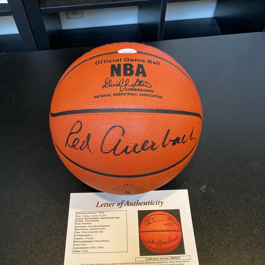 Boston Celtics Legends Autographed NBA Game Ball JSA Authenticated (1 of 7)