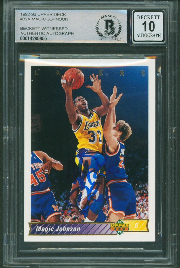 Beckett Slabbed Magic Johnson 1992 Upper Deck #32A Autograph (1 of 2)