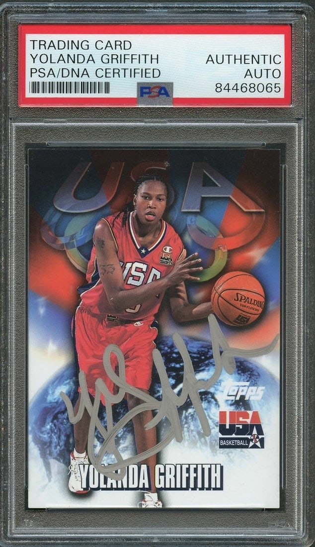 2000 Topps Team USA #61 Yolanda Griffith Signed Card PSA Authenticated (1 of 2)