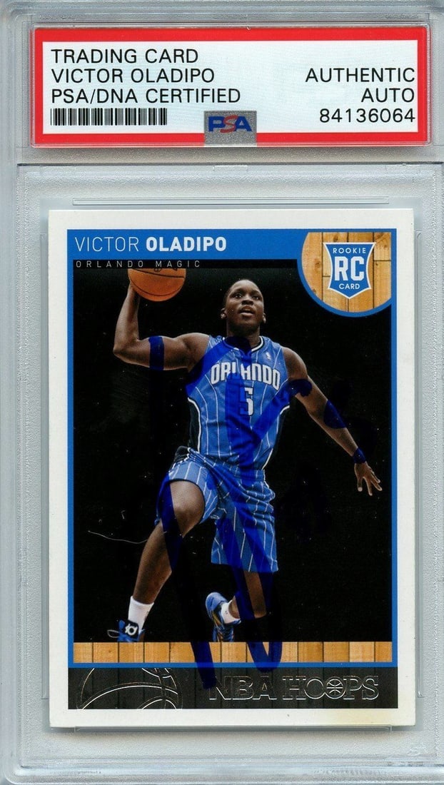 PSA signed Victor Oladipo rookie card Panini NBA Hoops 2013-14 (1 of 2)