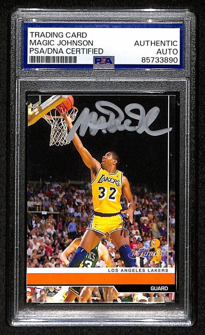 Magic Johnson 2007 Topps The Finals Autograph Basketball Card PSA DNA BA204424 (1 of 2)