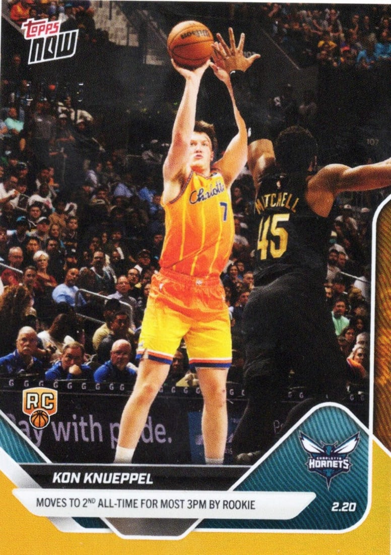 Kon Knueppel Rookie Orange Foil 2025 Topps Now #179 NBA Card Limited to 25 (1 of 2)